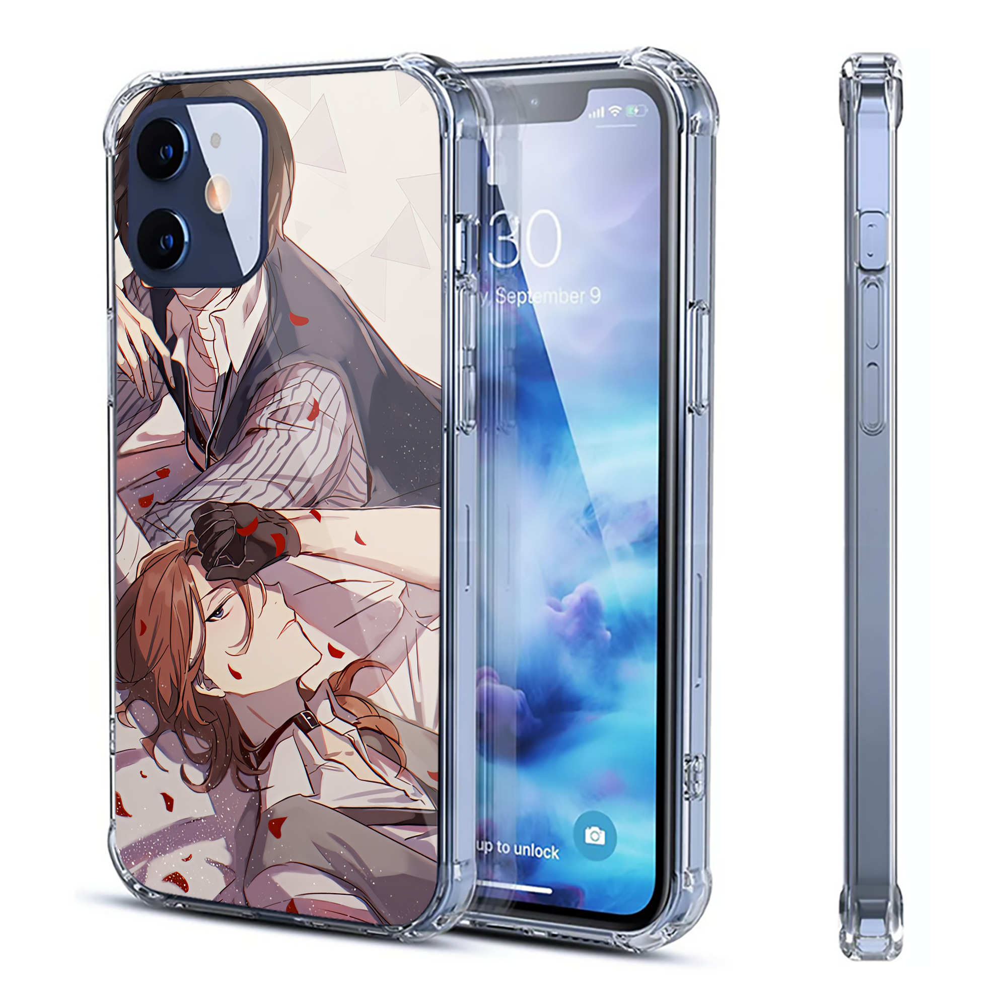 （画像用） 文豪ストレイドッグス Bungo Stray Dogs 【iPhone 12シリーズ対応】透明スマホケース（クリアソフトケース）